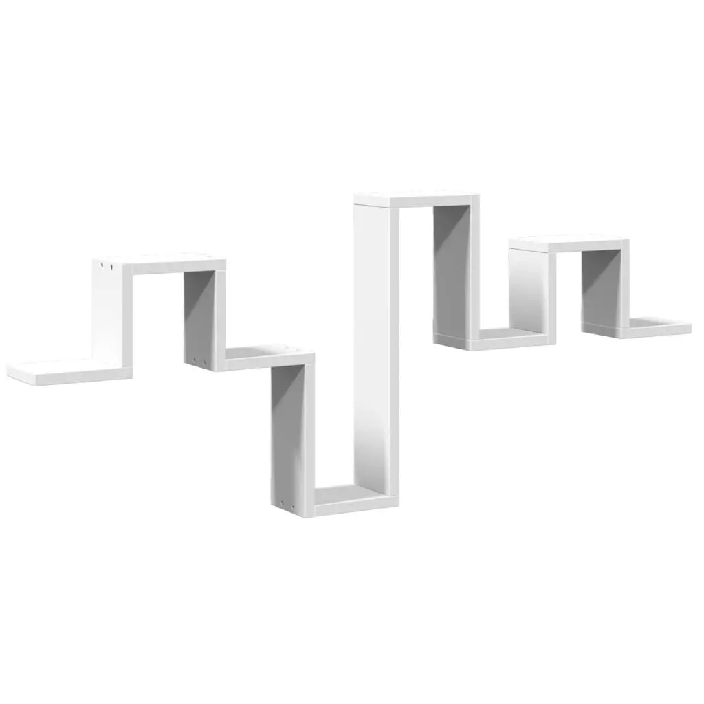 Wall Shelf Engineered Wood 104.5x10x43 cm White Storage Display Bookcase Organiser Shelving Unit