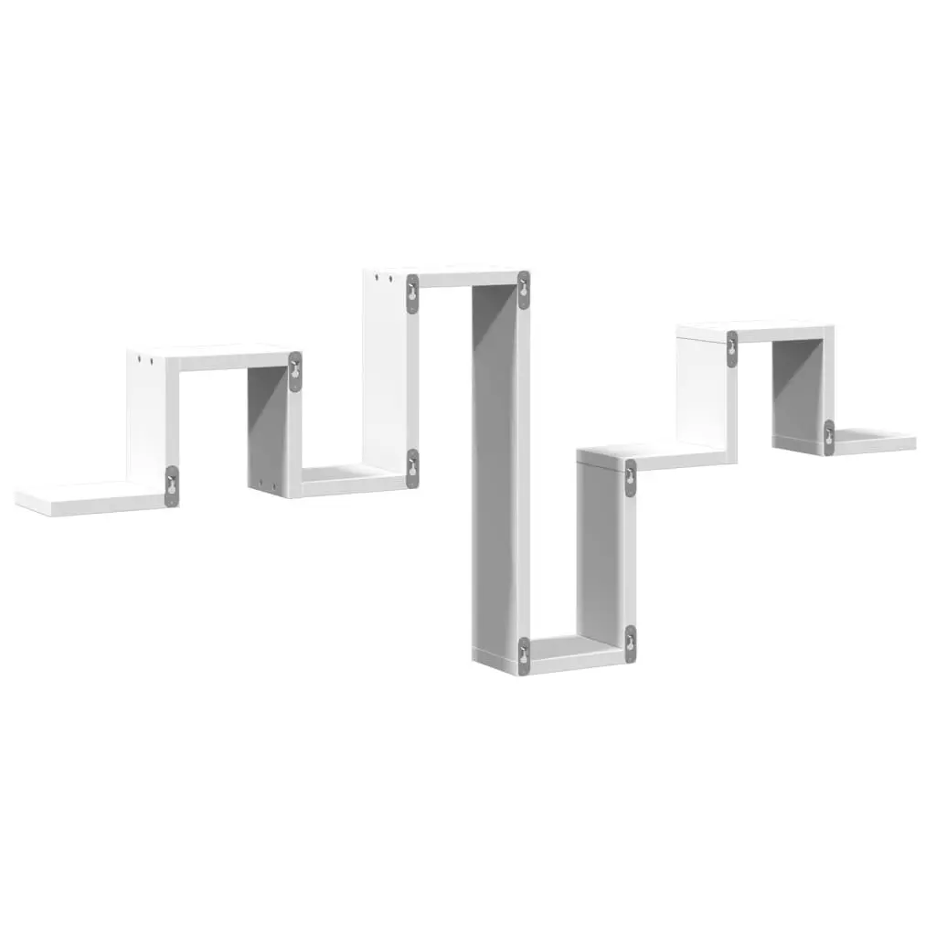 Wall Shelf Engineered Wood 104.5x10x43 cm White Storage Display Bookcase Organiser Shelving Unit