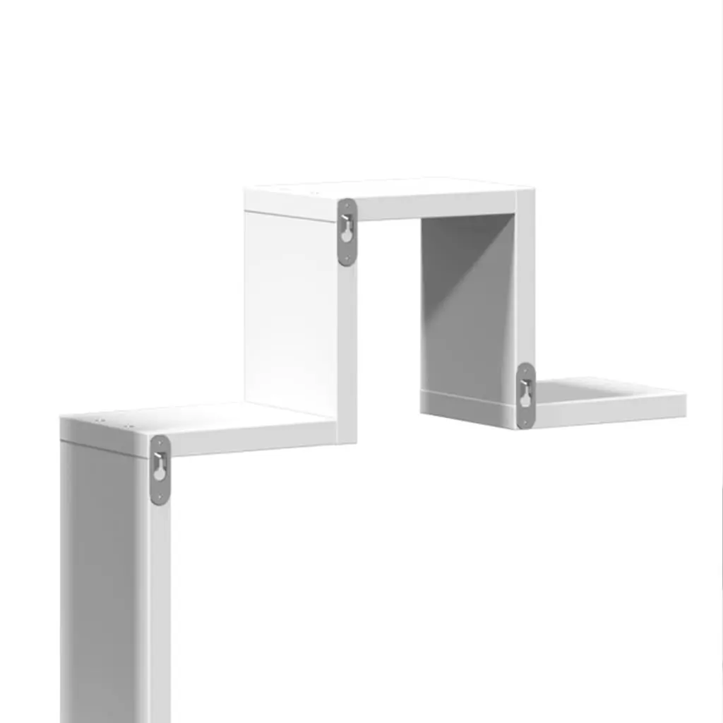 Wall Shelf Engineered Wood 104.5x10x43 cm White Storage Display Bookcase Organiser Shelving Unit