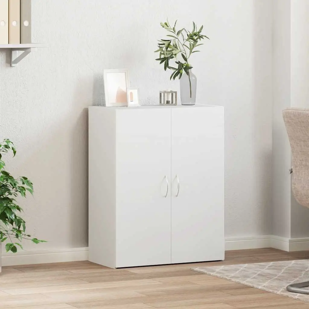 File Cabinet White Storage Organizer Engineered Wood Office Shelves Document