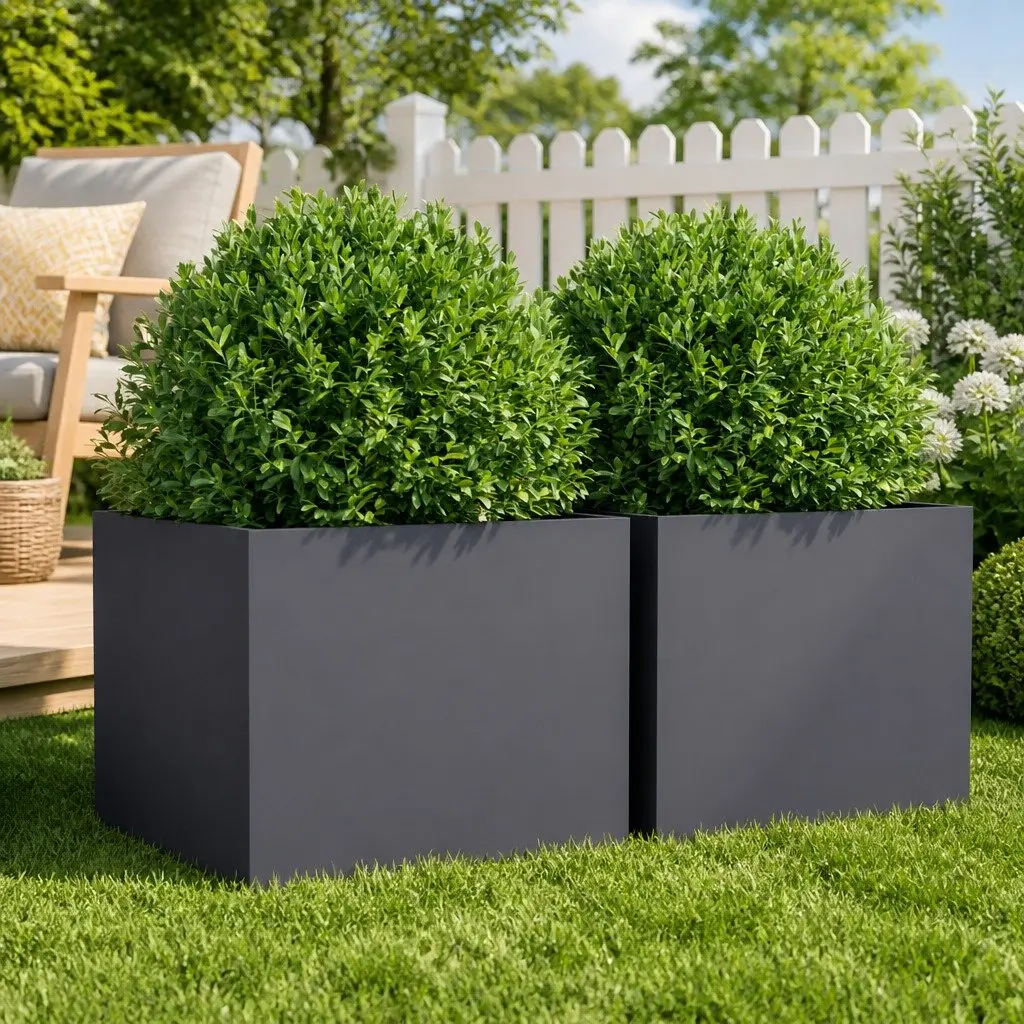 Steel Garden Planters Cold-rolled Steel 32x30x29 cm Anthracite