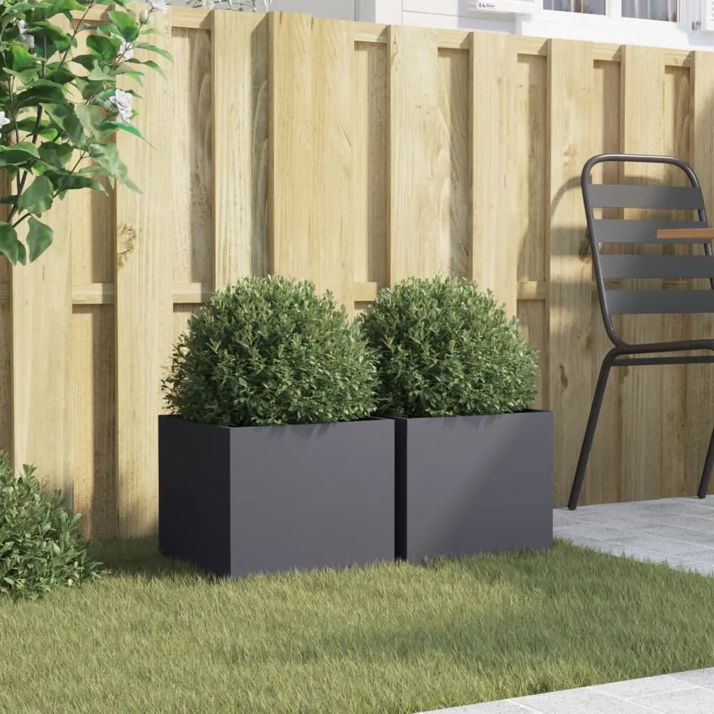 Steel Garden Planters Cold-rolled Steel 32x30x29 cm Anthracite