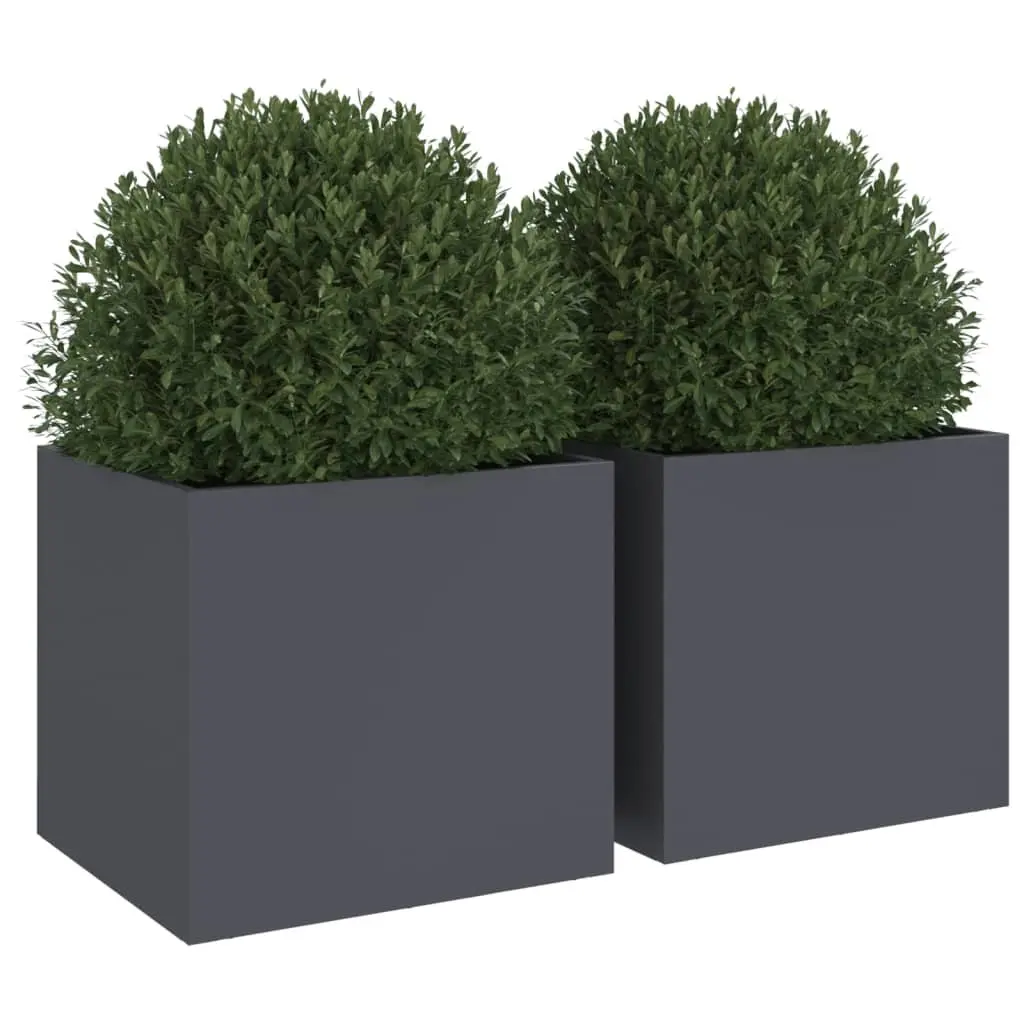 Steel Garden Planters Cold-rolled Steel 32x30x29 cm Anthracite