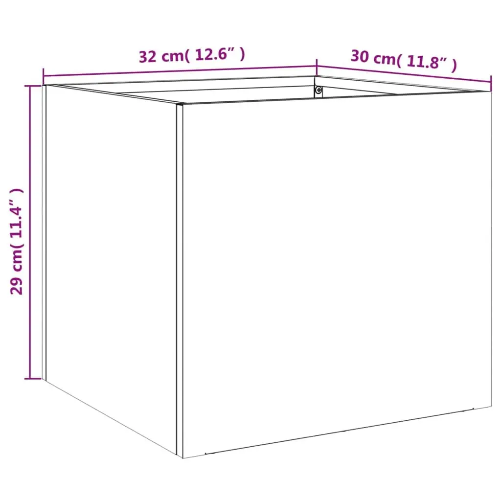 Steel Garden Planters Cold-rolled Steel 32x30x29 cm Anthracite