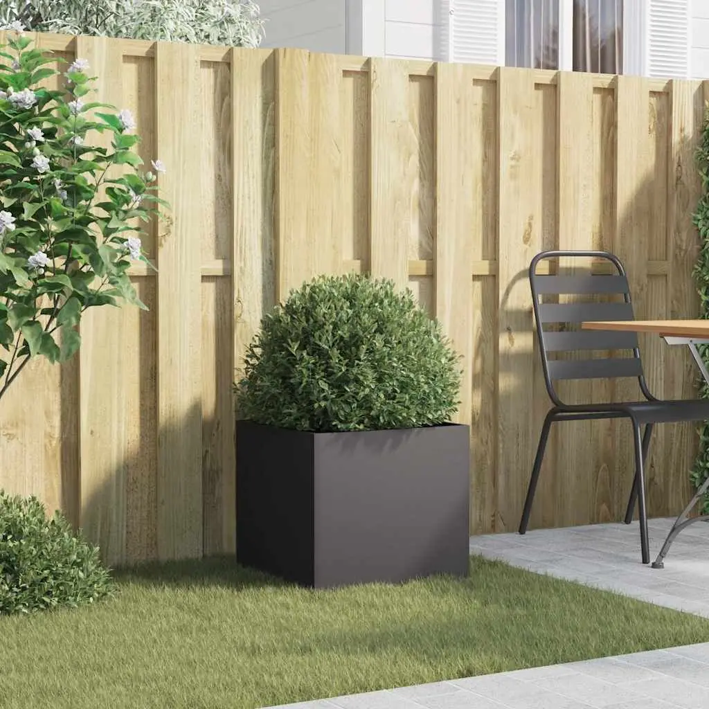 Planter Box Cold-rolled Steel 42 x 40 x 39 cm Black