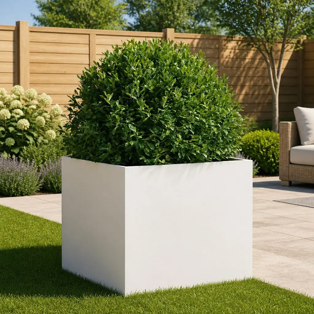 Outdoor Flower Box with Sturdy Steel Frame