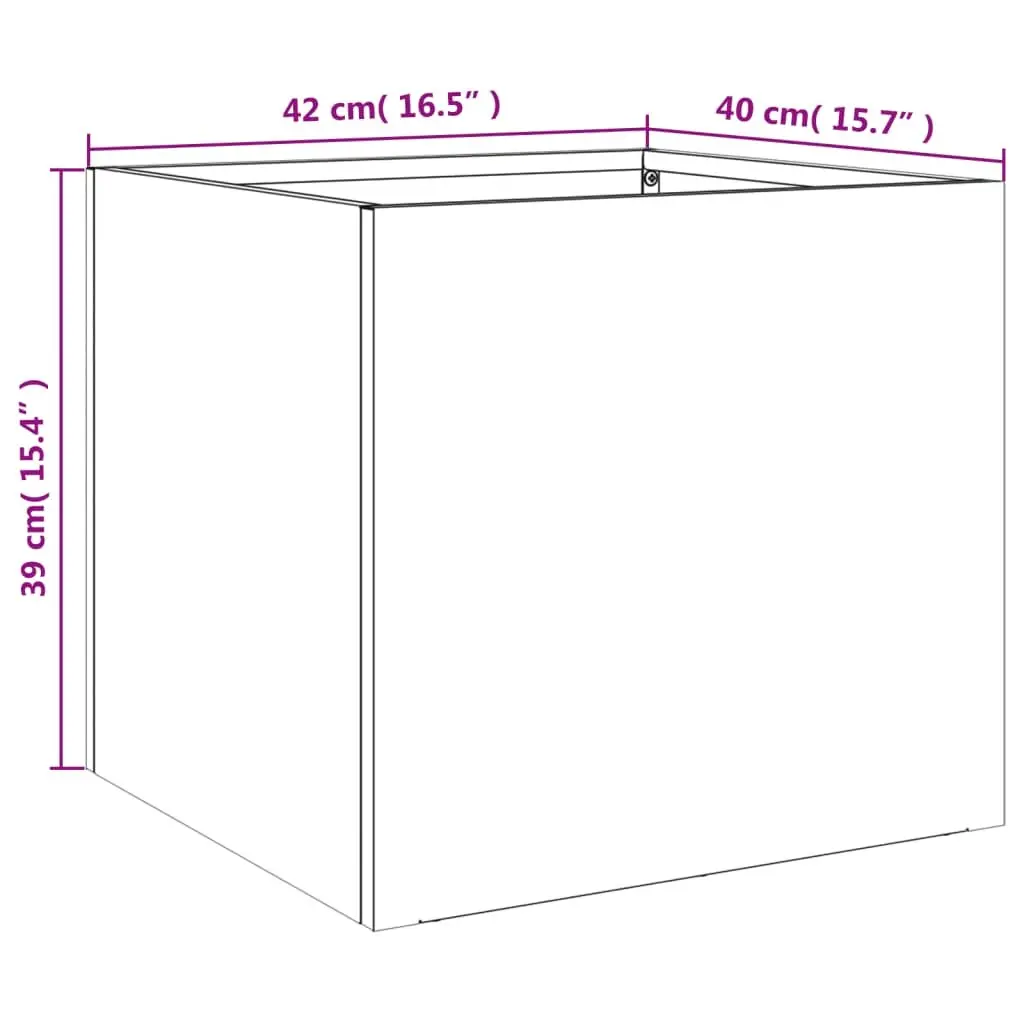 Outdoor Flower Box with Sturdy Steel Frame