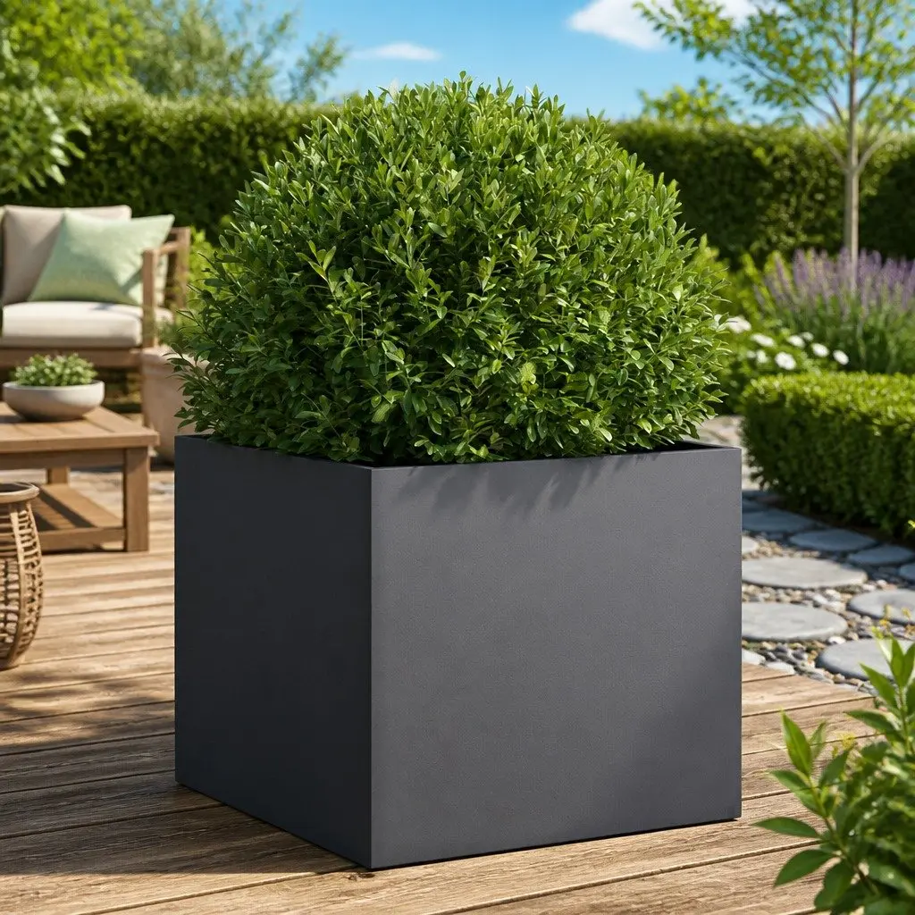 Steel Planter Box Cold-rolled Steel 42 x 40 x 39 cm Anthracite