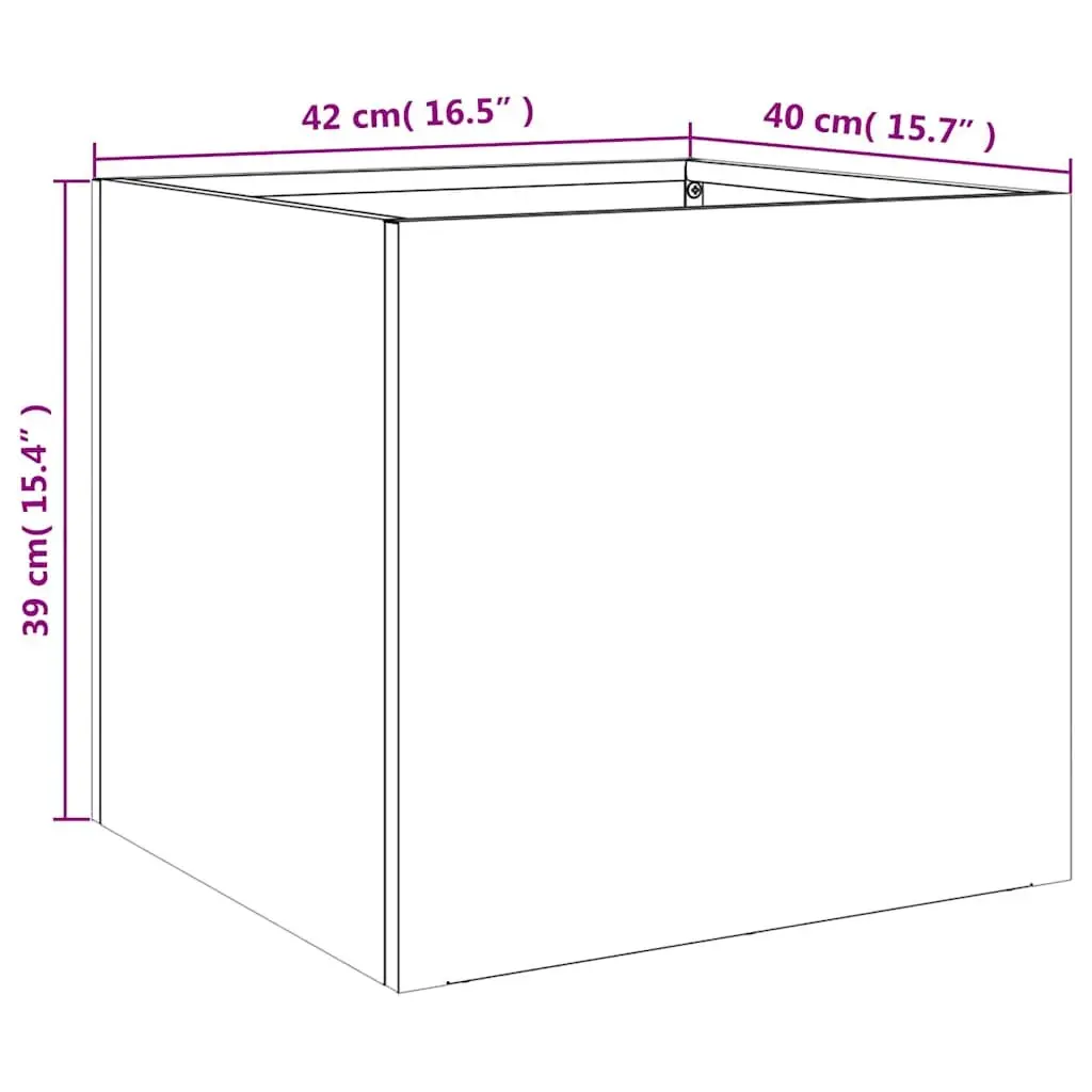 Steel Planter Box Cold-rolled Steel 42 x 40 x 39 cm Anthracite