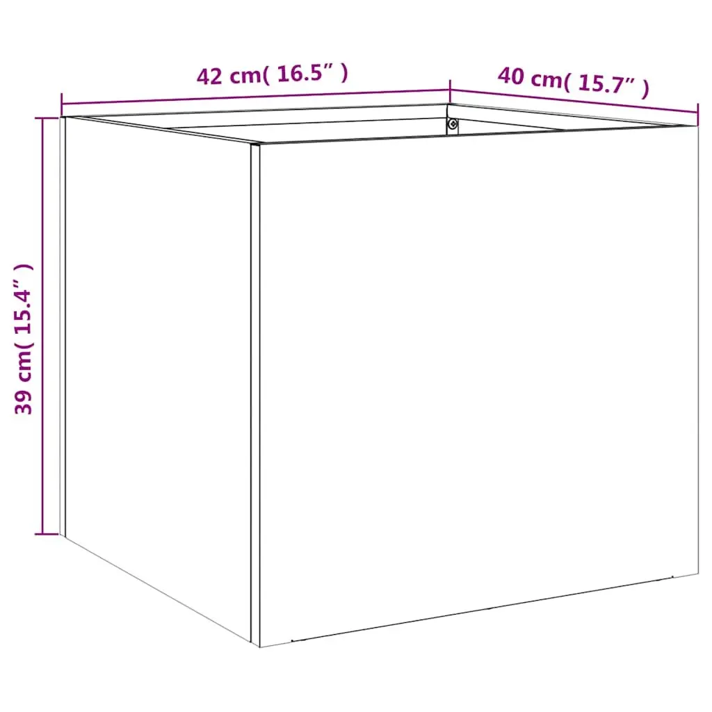 Galvanised Steel Planter for Gardens