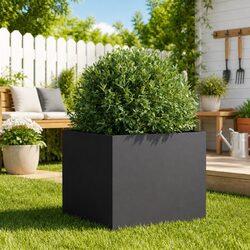 Durable Black Steel Raised Garden Bed for Outdoor Spaces