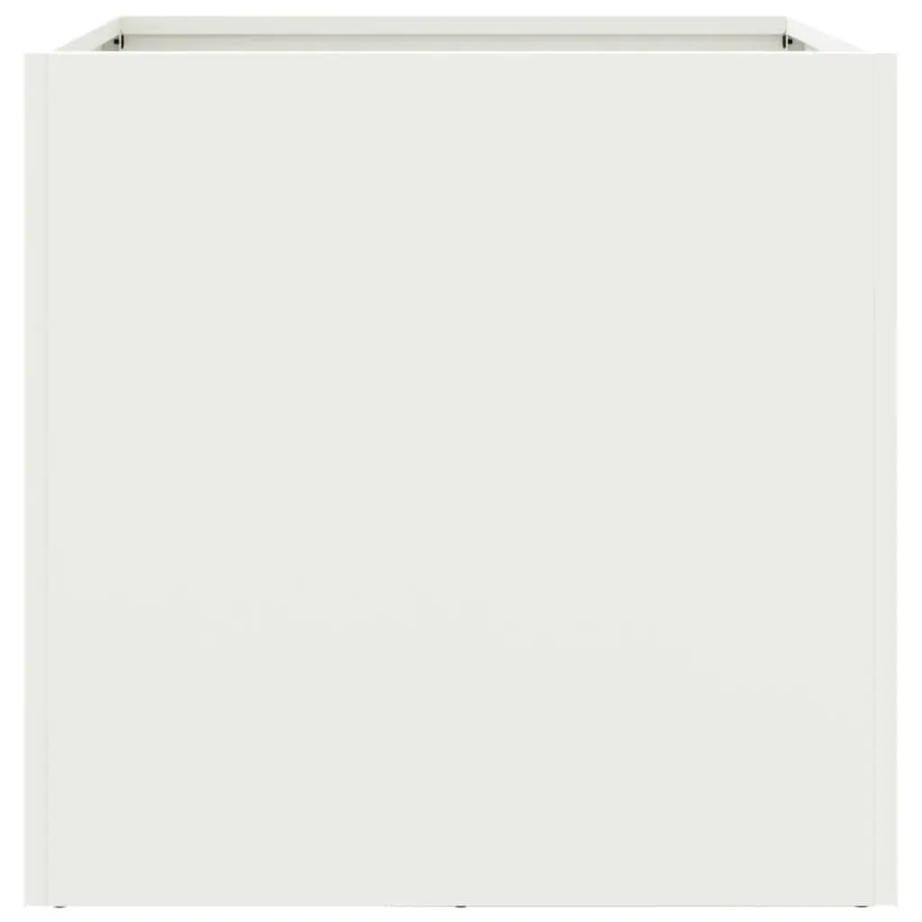 Raised Garden Planter Cold-rolled Steel 49L x 47W x 46H cm White