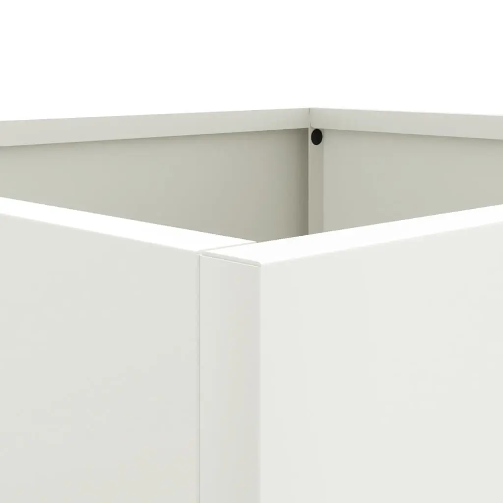 Raised Garden Planter Cold-rolled Steel 49L x 47W x 46H cm White