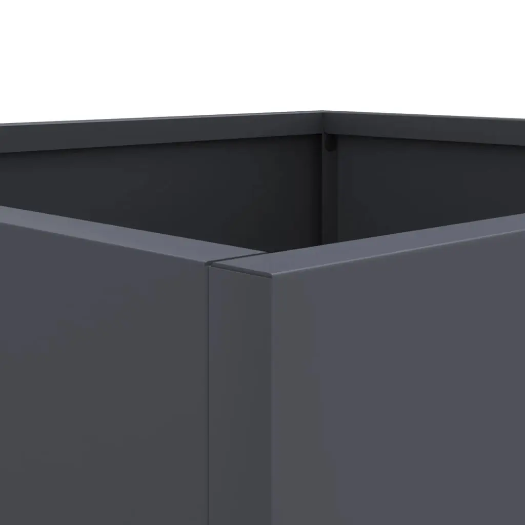Raised Steel Frame Garden Planters, 2 pcs Anthracite