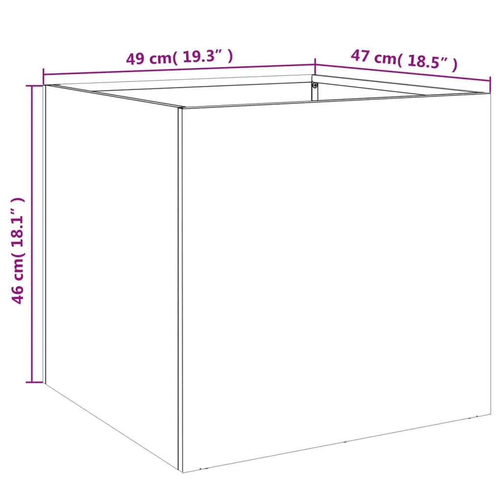 Raised Steel Frame Garden Planters, 2 pcs Anthracite