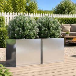 Stainless Steel Planters 49x47x46cm Durable Raised Bed Pots