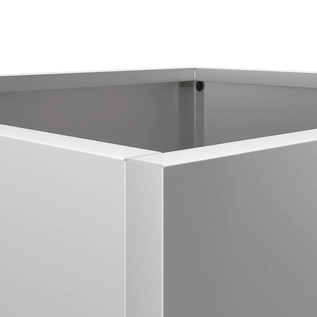 Galvanised Steel Planter Box 49x47x46cm Silver