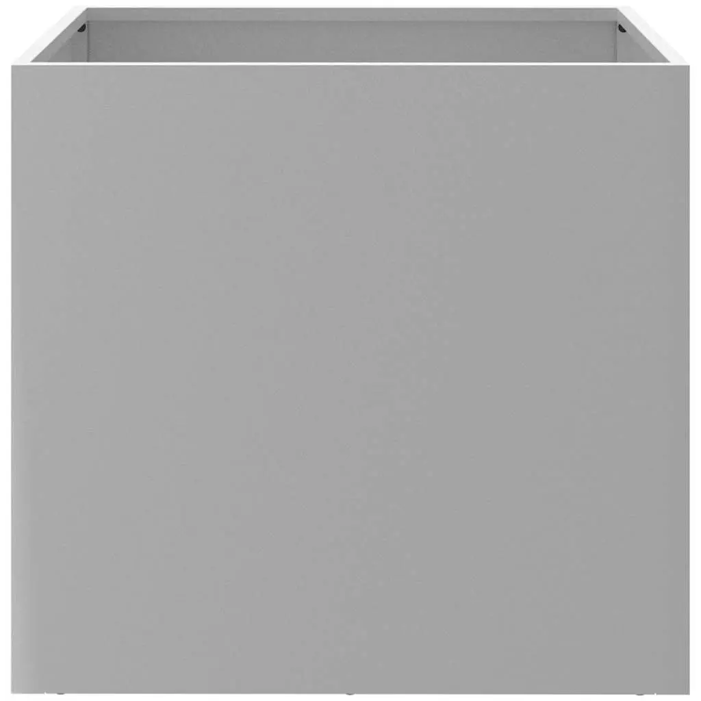 Garden Planters Galvanised Steel 49x47x46 cm Silver 2 Piece