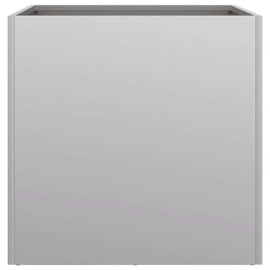 Garden Planters Galvanised Steel 49x47x46 cm Silver 2 Piece