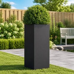 Durable Black Steel Planter for Outdoor Spaces