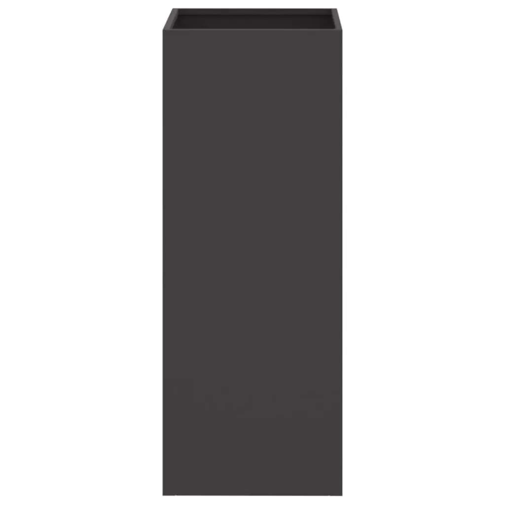 Steel Planter Black 32 x 29 x 75 cm Outdoor Patio Balcony Flower Box