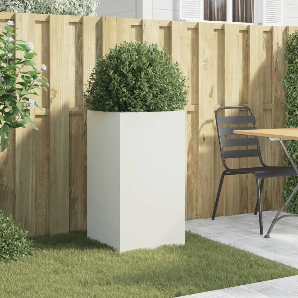 Steel Planter 42x38x75cm White