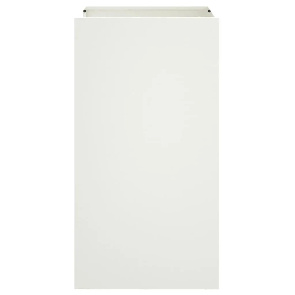 Steel Planter 42x38x75cm White