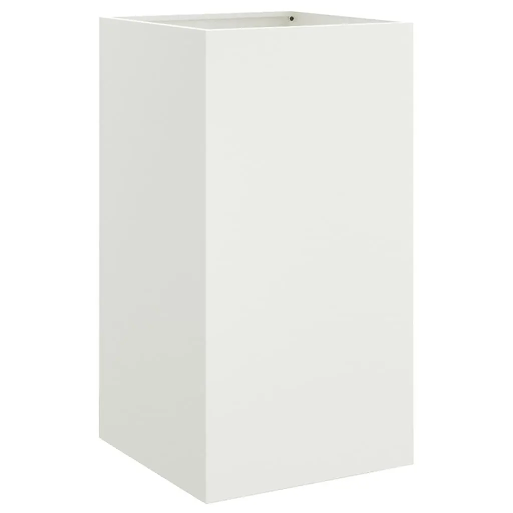 Steel Planter 42x38x75cm White
