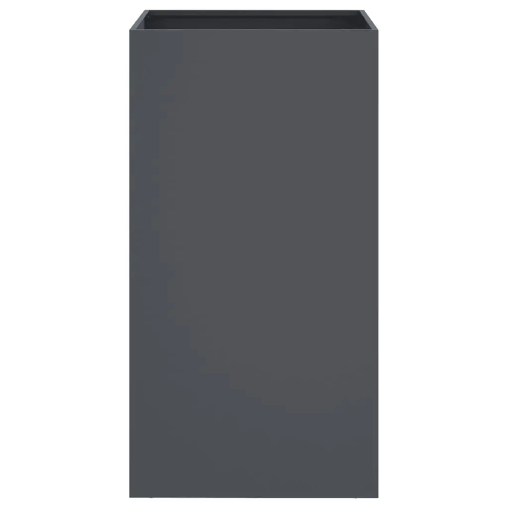 Anthracite Steel Planter for Outdoor Spaces 42x38x75cm