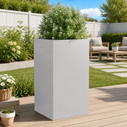 High-Quality Galvanised Steel Planter - 42x38x75 cm