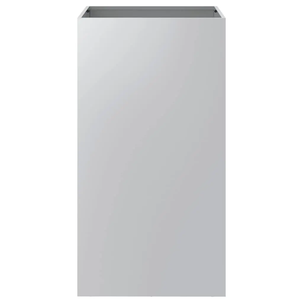 Galvanised Steel Planter Silver 42x38x75 cm
