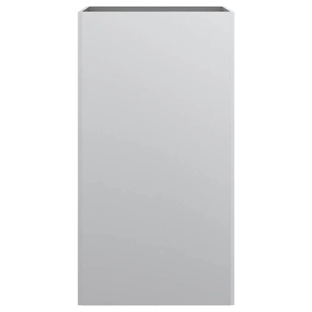 Galvanised Steel Planter Silver 42x38x75 cm