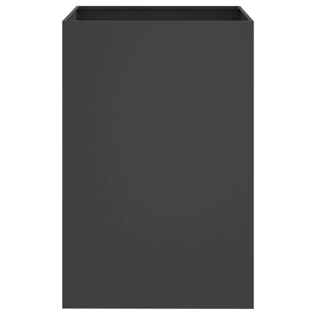 Steel Planter Box Cold-rolled Black 52 x 48 x 75 cm Garden Raised Bed Flower Container Outdoor Decor