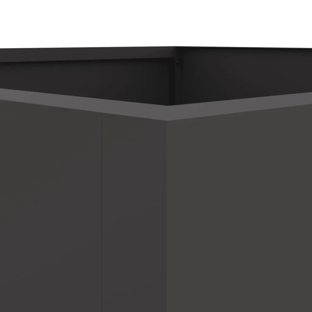 Steel Planter Box Cold-rolled Black 52 x 48 x 75 cm Garden Raised Bed Flower Container Outdoor Decor