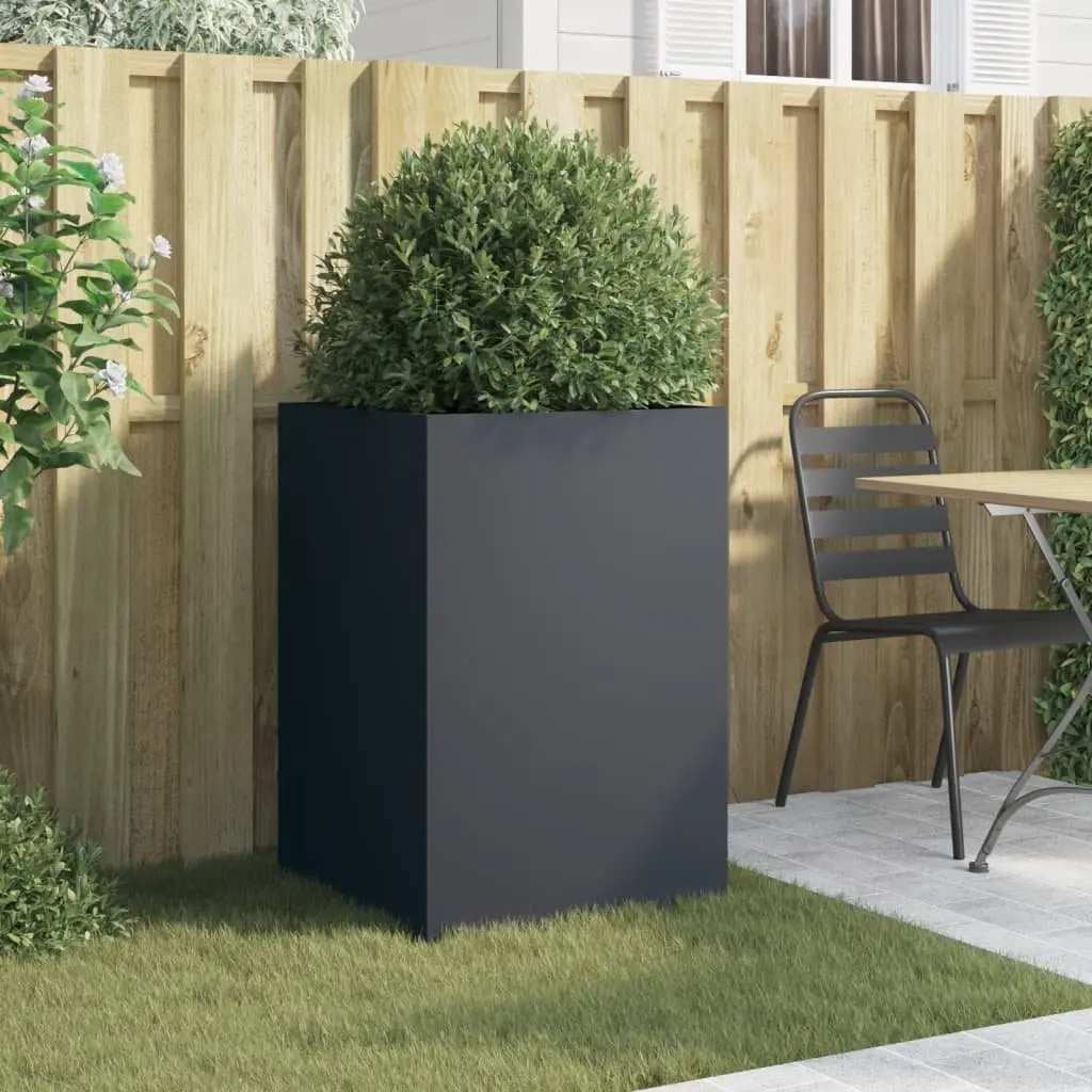 Planter Box Cold-rolled Steel 52x48x75cm Anthracite