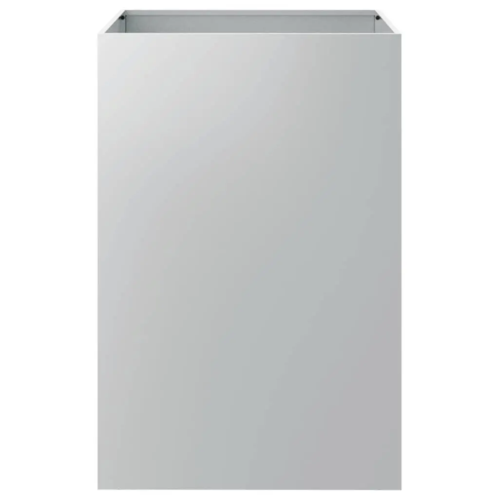 Garden Planter Box Galvanised Steel 52x48x75cm Silver