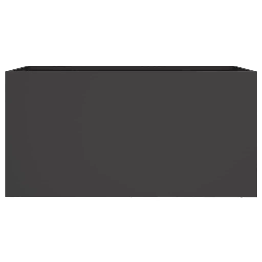 Steel Planter Box Cold-rolled Black 62 x 30 x 29 cm Garden Flower Outdoor Patio Balcony Decor