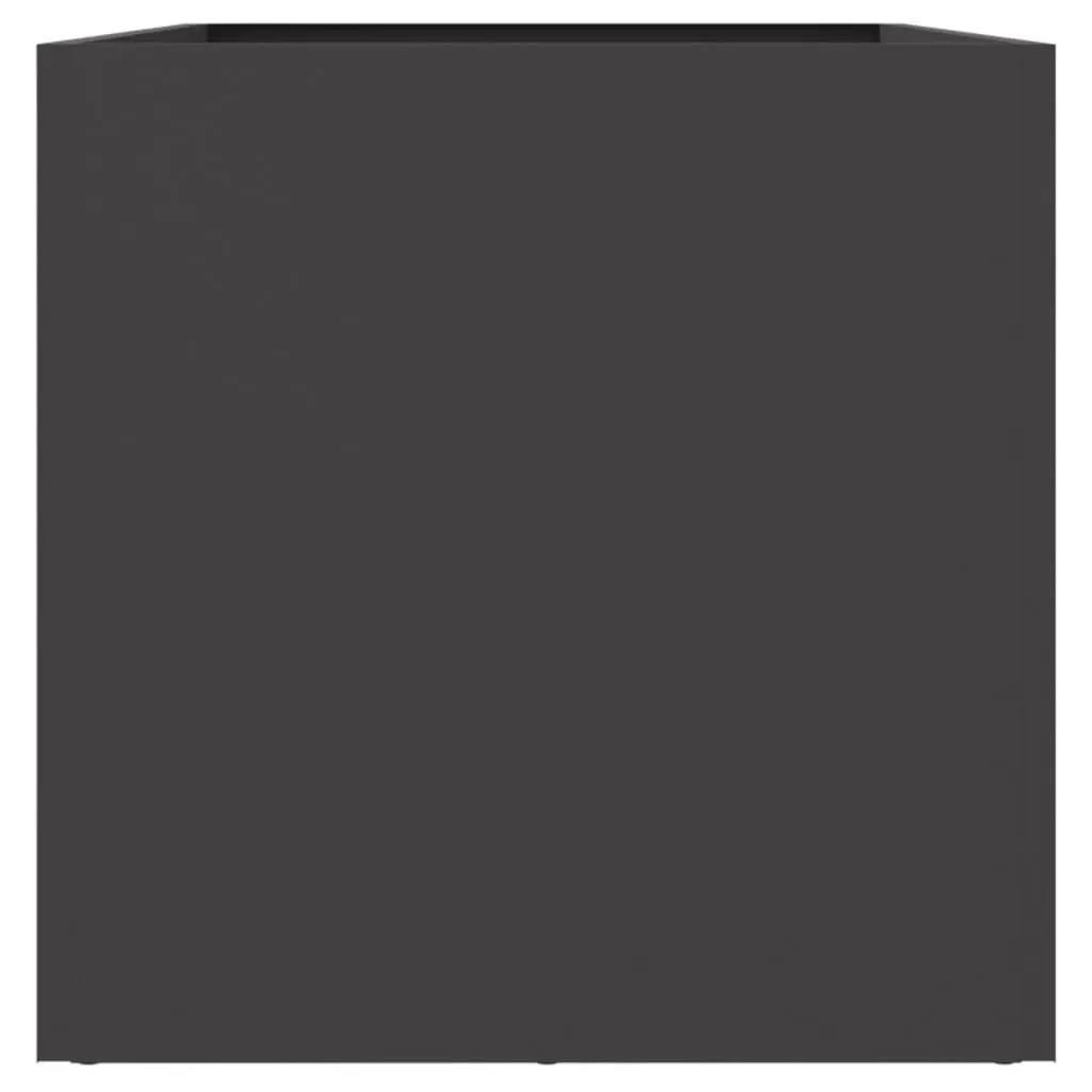 Steel Planter Box Cold-rolled Black 62 x 30 x 29 cm Garden Flower Outdoor Patio Balcony Decor