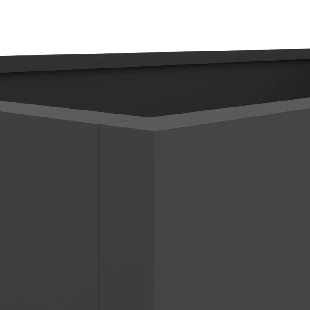 Steel Planter Box Cold-rolled Black 62 x 30 x 29 cm Garden Flower Outdoor Patio Balcony Decor