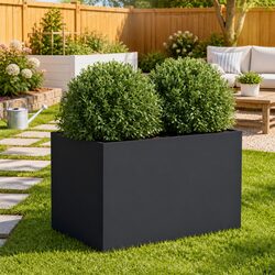 Durable Anthracite Steel Planter for Outdoor Spaces