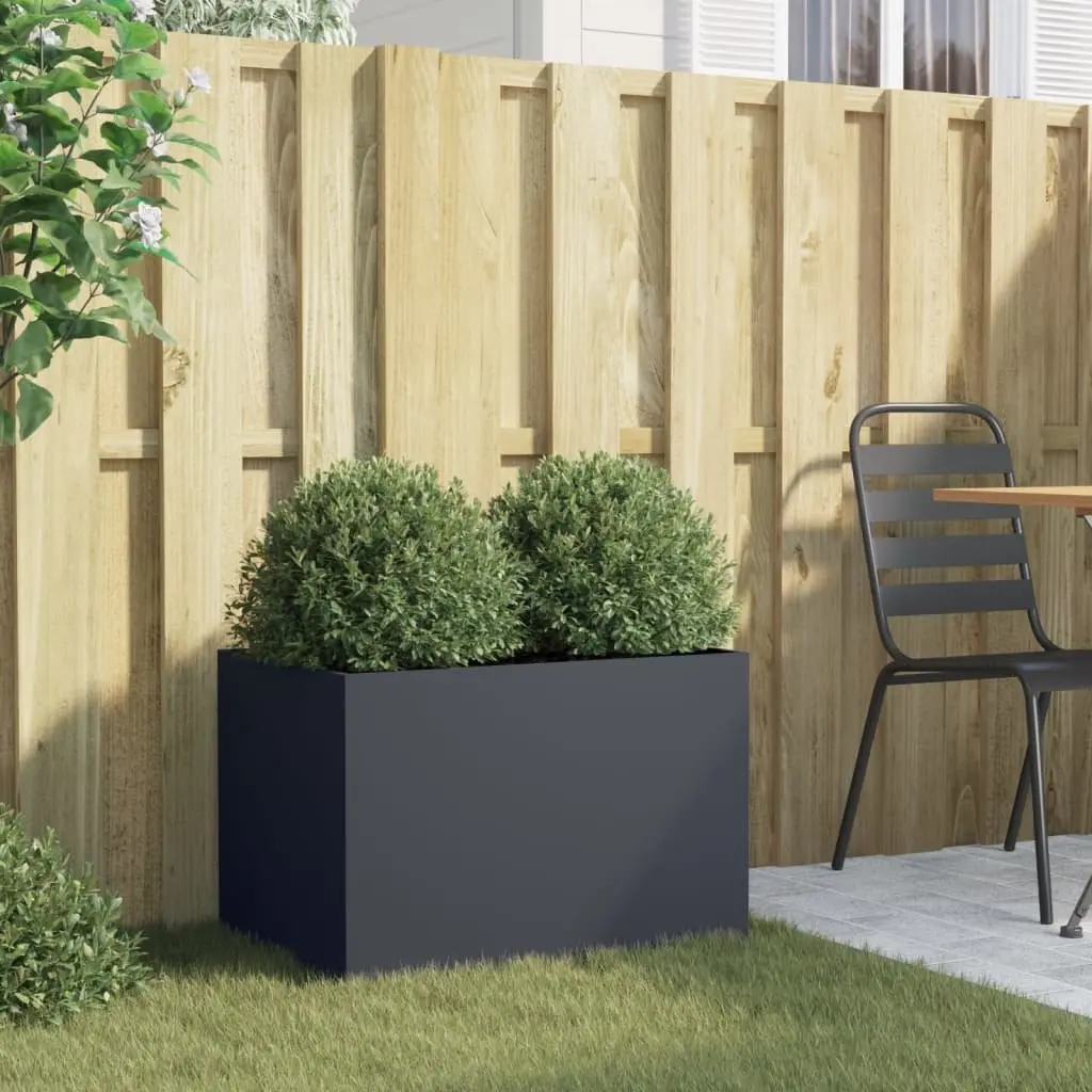 Anthracite Steel Planter for Outdoor Spaces