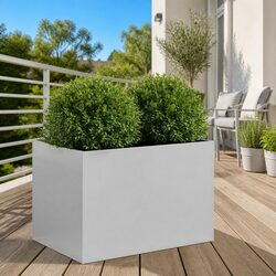 Galvanised Steel Planter for Long-lasting Durability 62x40x39 cm