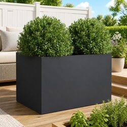 Durable Anthracite Steel Planter for Outdoor Spaces