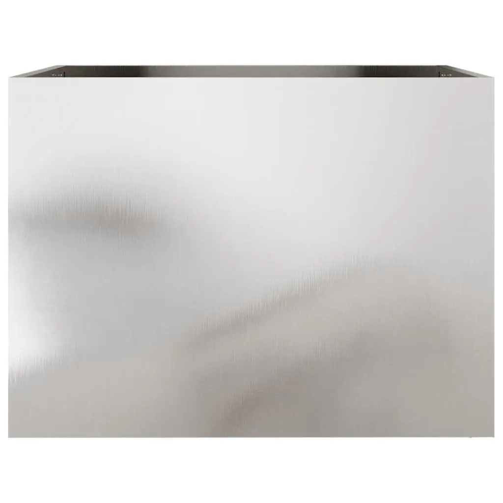 Raised Garden Planter Stainless Steel Large Silver