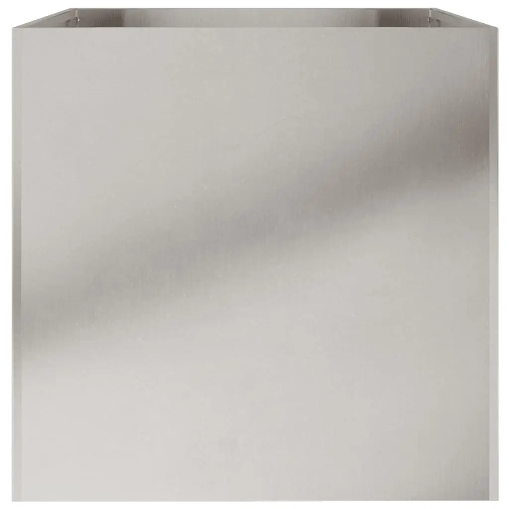 Raised Garden Planter Stainless Steel Large Silver