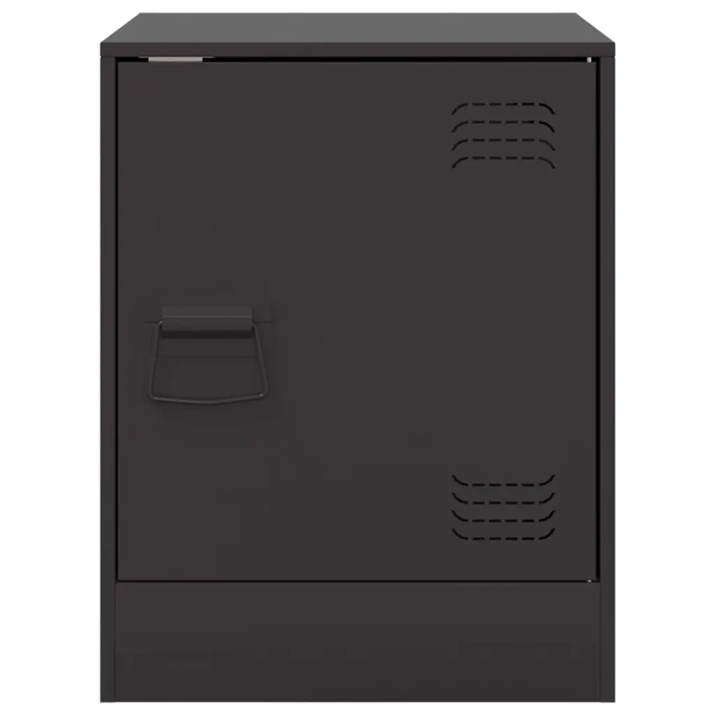 Bedside Tables Cold-rolled Steel 34.5 x 39 x 44 cm Black 2 Pieces