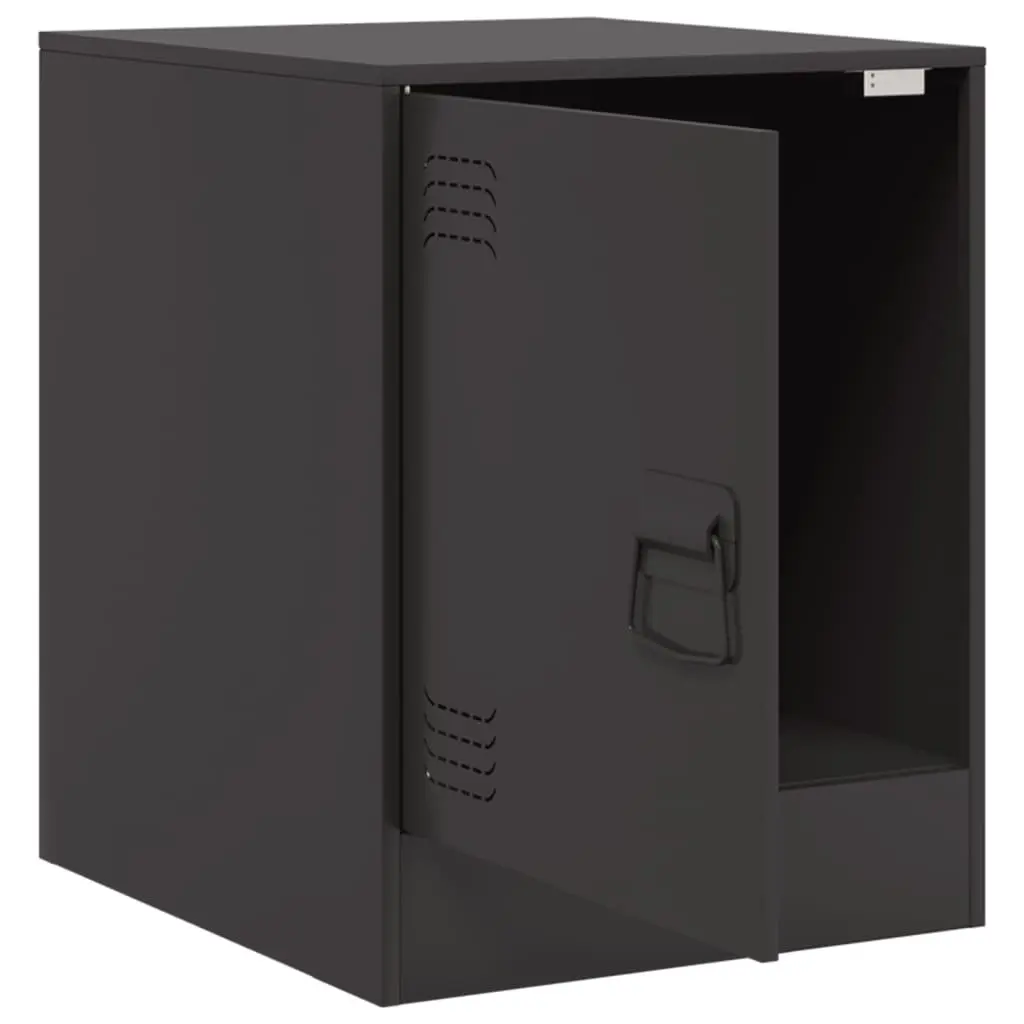 Bedside Tables Cold-rolled Steel 34.5 x 39 x 44 cm Black 2 Pieces