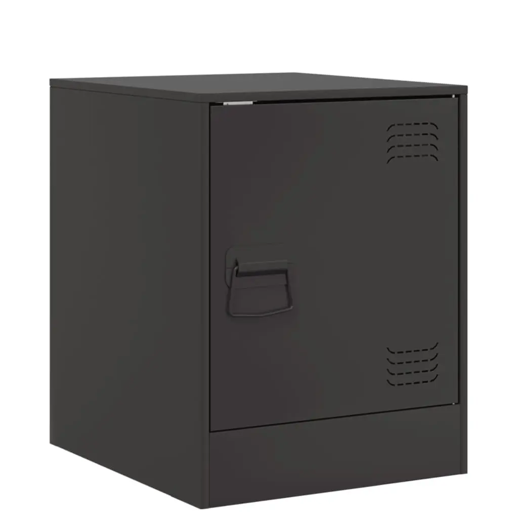 Bedside Tables Cold-rolled Steel 34.5 x 39 x 44 cm Black 2 Pieces