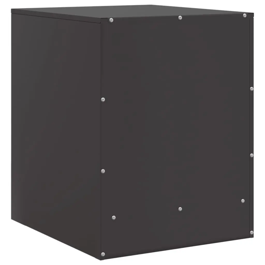 Bedside Tables Cold-rolled Steel 34.5 x 39 x 44 cm Black 2 Pieces