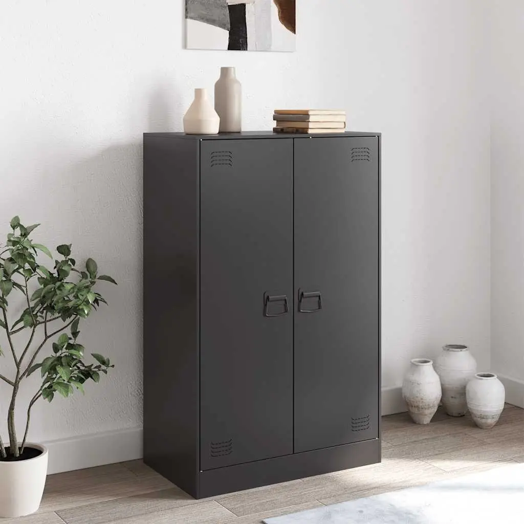 Sideboard Cold-rolled Steel 67x39x107cm Black